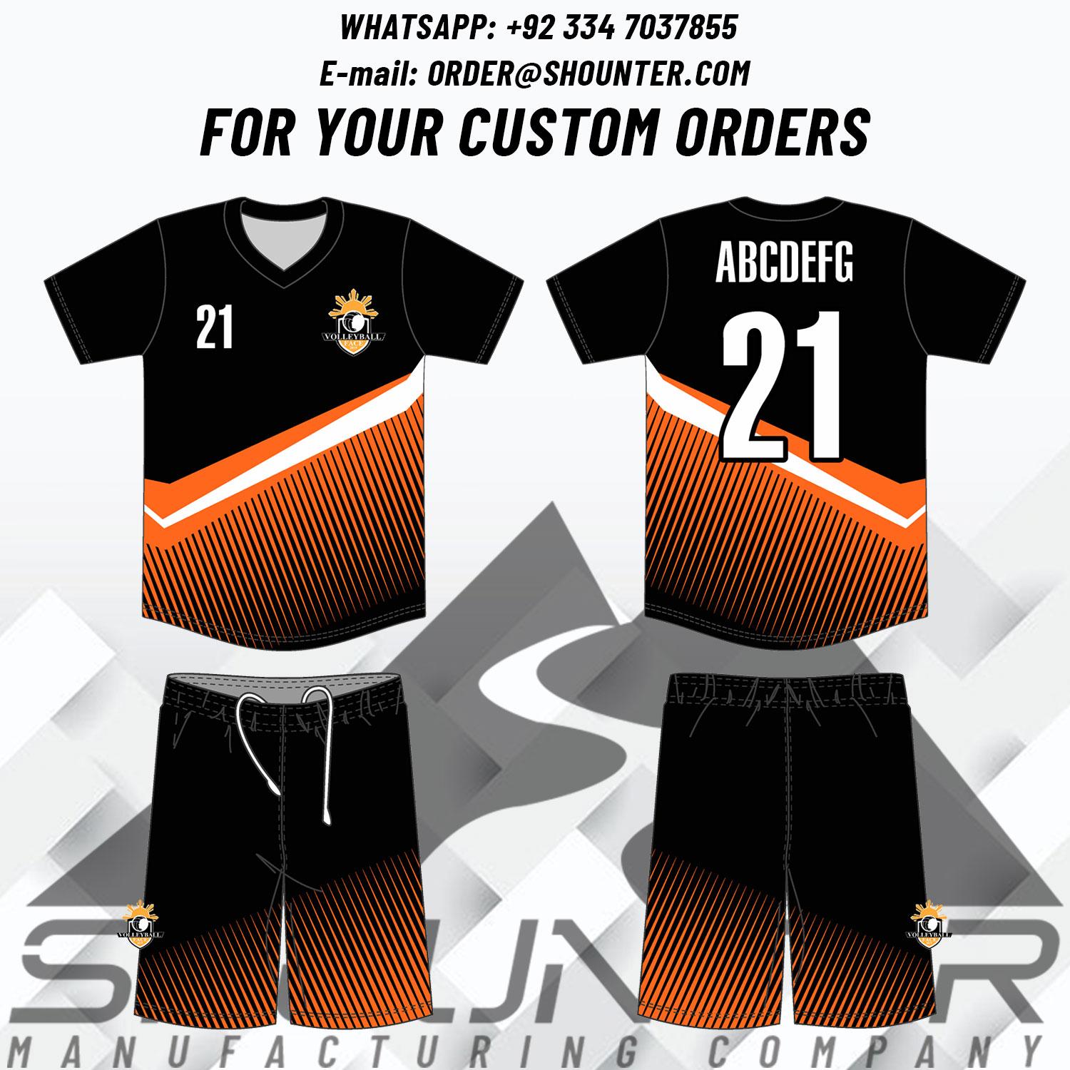 Custom Team Volleyball Uniform | SHOUNTER Manufacturing Company